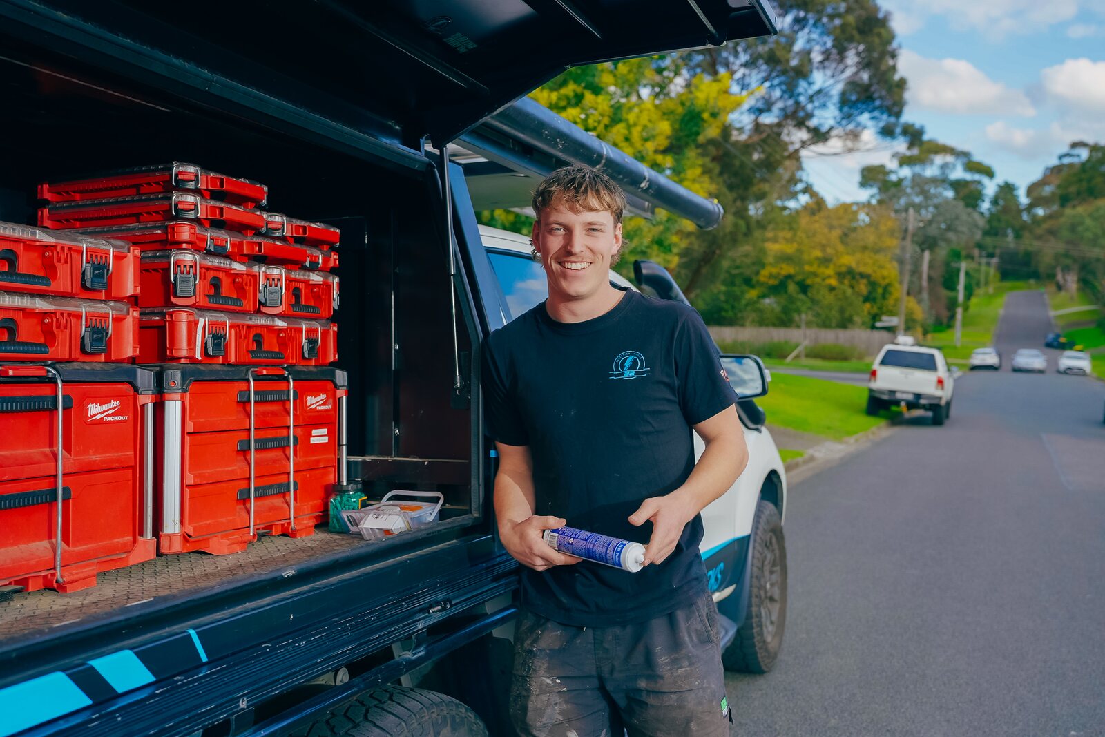 Lachy at the 22 Electrical Works ute